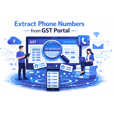 Extract Phone Numbers from GST Portal